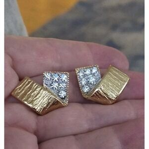 Vintage Swarovski Crystal Earrings Vintage Unsigned Clip Gorgeous!